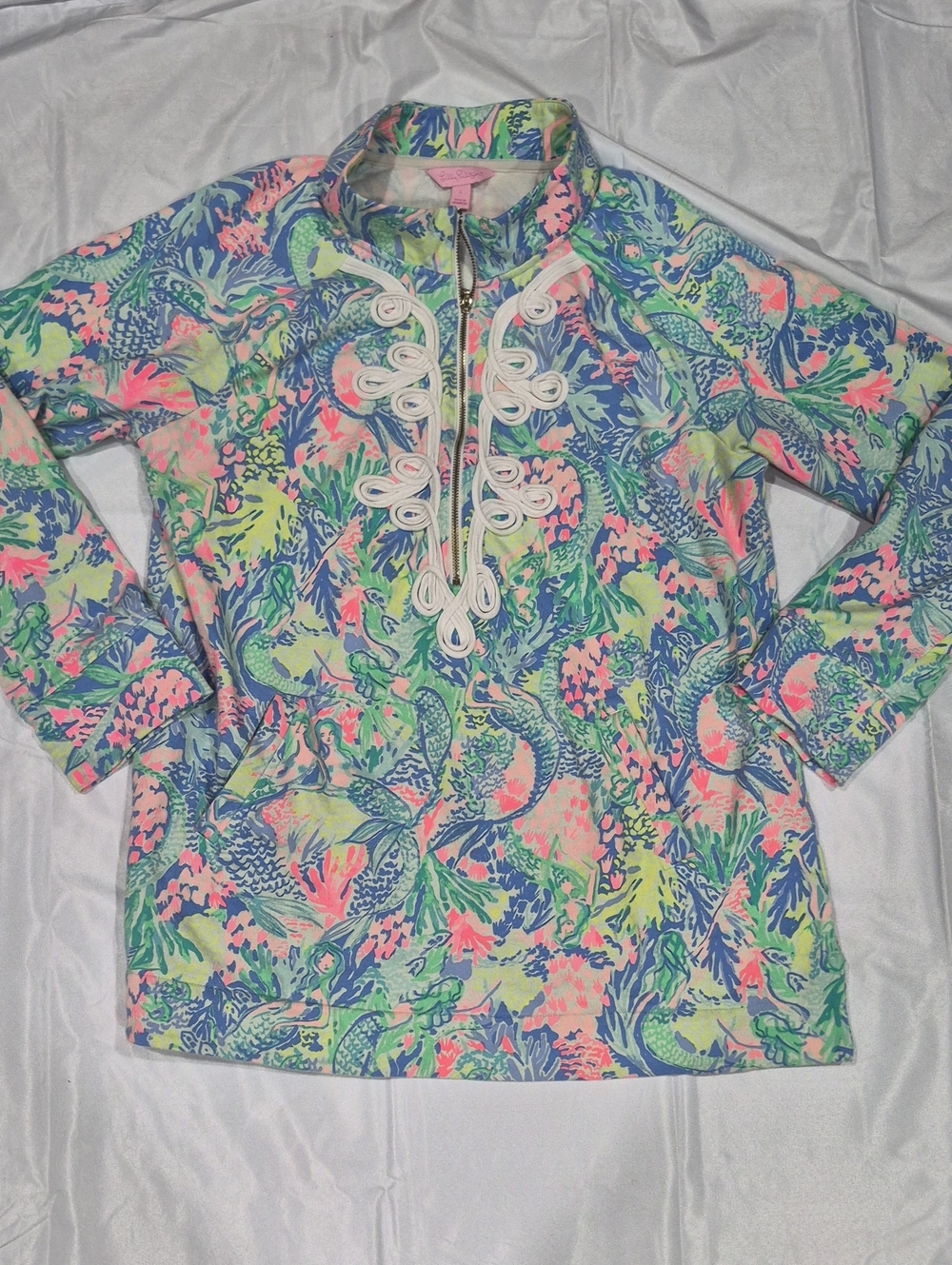 Lilly Pulitzer Pullover Zip Jacket LG